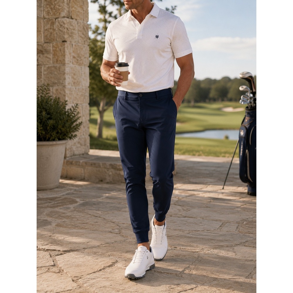 Greyson Montauk Joggers Men 40 Navy Blue Golf Performance Trousers Stretch